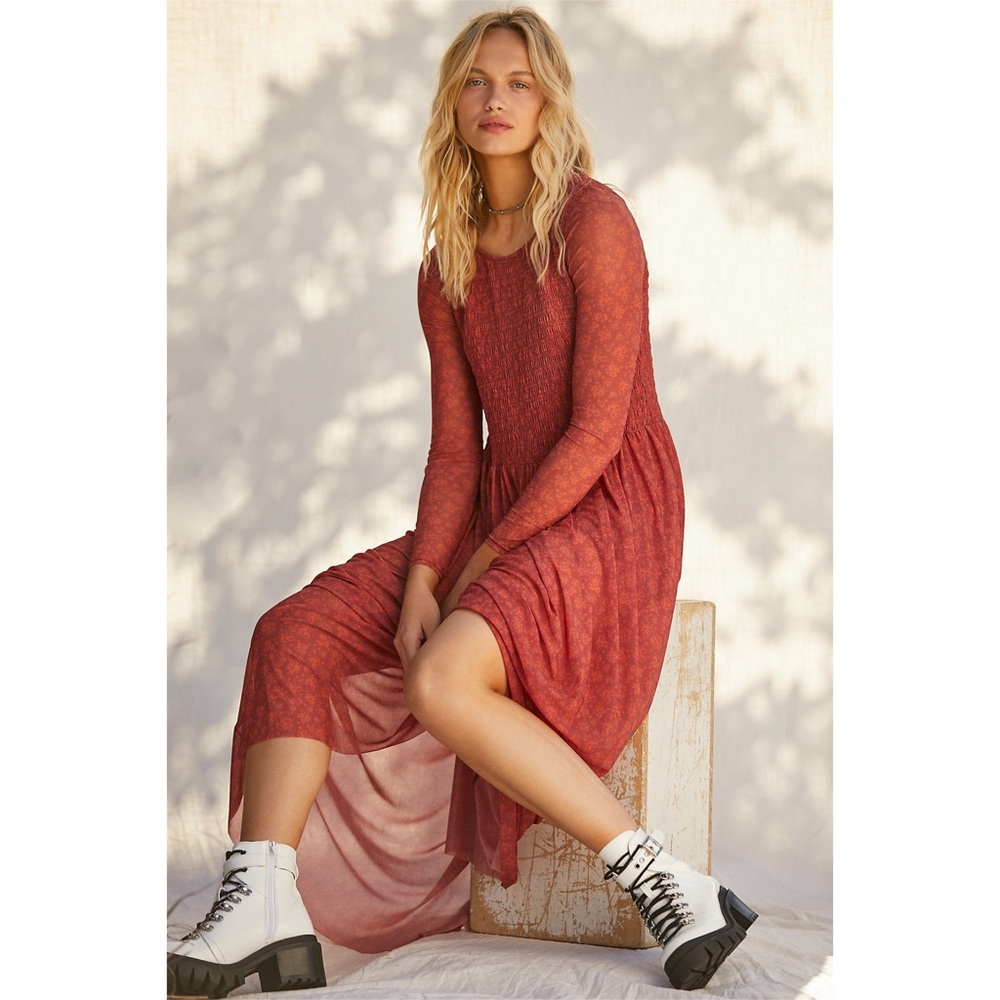 Free People Hello And Goodbye Midi Dress